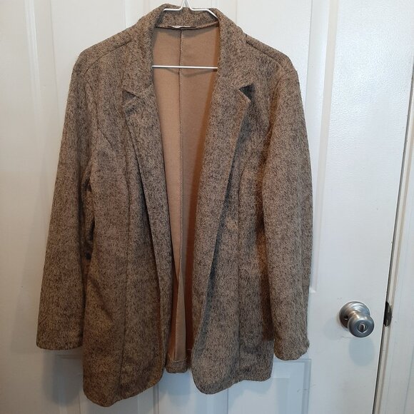Cellabie Tweed-Look Knit Cardigan; Open-front; NO POCKETS; Women's Size XL - Picture 1 of 4